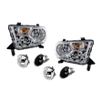 6-Piece Kit Halogen Headlight, Includes (2) Fog Light Bracket, (2) Headlight, and (2) Fog Light