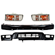 1999 Toyota 4Runner - 4-Piece Kit Front Bumper,  For Models With Sport Package and Fender Flare Holes, Painted Black, Sport Utility,  Includes (1) Bumper, (2) Turn Signal Light, and (1) Valance