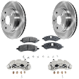 2-Wheel Set Brake Kit With Calipers, Plain Surface 336.04 mm, Includes (2) Brake Caliper, (2) Brake Disc and (1) Brake Pad Set