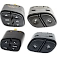 4-Piece Kit Radio Control Switch Includes Dash Display Switch, 4 Female Pin Terminals, Green Backlight