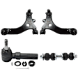 4-Piece Kit Control Arm Includes (2) Control Arm, (1) Sway Bar Link, and (1) Tie Rod End