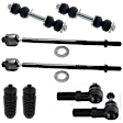 8-Piece Kit Steering Rack Boot, without Variable Assist, 8-Piece Kit,  Includes (2) Steering Rack Boot, (2) Sway Bar Link, and (4) Tie Rod End
