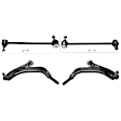 4-Piece Kit Control Arm Includes (2) Control Arm and (2) Sway Bar Link