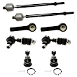 8-Piece Kit Tie Rod End Includes (2) Ball Joint, (2) Sway Bar Link, and (4) Tie Rod End