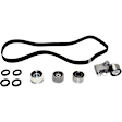 4-Piece Kit Timing Belt Kit, 2.5L, 4Cyl Without Water Pump Includes (1) Cylinder Head Bolt, (1) Cylinder Head Gasket, (1) Timing Belt Kit, and (1) Water Pump
