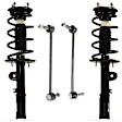 4-Piece Kit Front, Driver and Passenger Side Fully Loaded Strut, AWD, Includes (2) Sway Bar Link and (2) Shock Absorber and Strut Assembly