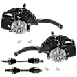 4-Piece Kit Front, Driver and Passenger Side Steering Knuckle, With Bearing, With Dust Shield, Includes (2) Axle Assembly and (2) Knuckle
