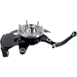 4-Piece Kit Front, Driver and Passenger Side Steering Knuckle, With Bearing, With Dust Shield, Includes (2) Axle Assembly and (2) Knuckle