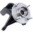 4-Piece Kit Front, Driver and Passenger Side Steering Knuckle, Without Backing Plate, With Bearing, Without Dust Shield, Includes (2) Knuckle and (2) Tie Rod End