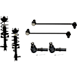 6-Piece Kit Fully Loaded Strut, Includes (2) Loaded Strut, (2) Sway Bar Link, and (2) Tie Rod End
