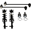 6-Piece Kit Fully Loaded Strut, Includes (2) Shock Absorber and Strut Assembly, (2) Sway Bar Link and (2) Ball Joint