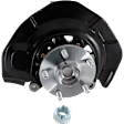 4-Piece Kit Front, Driver and Passenger Side Steering Knuckle, With Bearing, With Dust Shield, Includes (2) Knuckle and (2) Tie Rod End