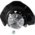 4-Piece Kit Front, Driver and Passenger Side Steering Knuckle, With Bearing, With Dust Shield, Includes (2) Knuckle and (2) Tie Rod End