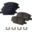 4-Wheel Set Front and Rear Brake Disc and Pad Kit, Plain Surface 5 Lugs Front-299.97 mm/Rear-288.04 mm, Includes (4) Disc and (2) Pad Set