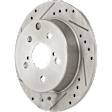 2018 Toyota RAV4 - 8-Piece Kit Front and Rear Brake Disc and Pad Kit, Cross-drilled and Slotted, 5 Lugs, 2.5L 4Cyl,  Includes (4) Brake Disc and (2) Brake Pad Set