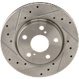 2018 Toyota RAV4 - 8-Piece Kit Front and Rear Brake Disc and Pad Kit, Cross-drilled and Slotted, 5 Lugs, 2.5L 4Cyl,  Includes (4) Brake Disc and (2) Brake Pad Set
