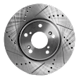 2017 Honda Accord - 8-Piece Kit Front and Rear Brake Disc and Pad Kit, Cross-drilled and Slotted, 5 Lugs, 3.5L 6Cyl,  Includes (4) Brake Disc and (2) Brake Pad Set