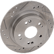 2017 Honda Accord - 8-Piece Kit Front and Rear Brake Disc and Pad Kit, Cross-drilled and Slotted, 5 Lugs, 3.5L 6Cyl,  Includes (4) Brake Disc and (2) Brake Pad Set