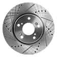 2017 Honda Accord - 8-Piece Kit Front and Rear Brake Disc and Pad Kit, Cross-drilled and Slotted, 5 Lugs, 3.5L 6Cyl,  Includes (4) Brake Disc and (2) Brake Pad Set