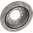 4-Wheel Set Front and Rear Brake Disc and Pad Kit, Cross-drilled and Slotted 6 Lugs Front-318.77 mm/Rear-311.91 mm, Includes (2) Brake Pad Set and (4) Brake Disc