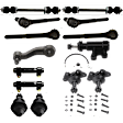 14-Piece Kit Idler Arm Bracket, Includes (4) Ball Joint, (1) Idler Arm, (1) Idler Arm Bracket, (2) Sway Bar Link, (2) Tie Rod Adjusting Sleeve, and (4) Tie Rod End
