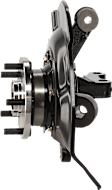 4-Piece Kit Front, Driver and Passenger Side Steering Knuckle, With Bearing, With Dust Shield, Includes (2) Control Arm and (2) Knuckle