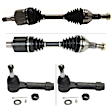4-Piece Kit Front, Driver and Passenger Side Suspension Kit, Includes (2) Axle Assembly and (2) Tie Rod End