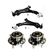 4-Piece Kit Control Arm Includes (2) Control Arm and (2) Wheel Hub