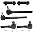 6-Piece Kit Front, Driver and Passenger Side Suspension Kit, Includes (2) Tie Rod Adjusting Sleeve and (4) Tie Rod End