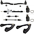 9-Piece Kit Steering Rack, Power Includes (2) Axle Assembly, (2) Ball Joint, (2) Control Arm, (1) Steering Rack, and (2) Tie Rod End