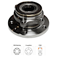 2-Wheel Set Wheel Hub, 5 Lugs, With Bearing, includes (2) Ball Joint and (2) Wheel Hub
