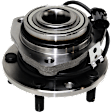 2003 Chevrolet S10 - 6-Piece Kit Front, Driver and Passenger Side Wheel Hub, 4-Wheel ABS, 4WD, 5 Lugs, With Bearing, With Sensor,  Includes (2) Brake Disc, (1) Brake Pad Set and (2) Wheel Hub