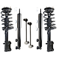 6-Piece Kit Front and Rear, Driver and Passenger Side Shock and Fully Loaded Strut, Includes (2) Sway Bar Link and (4) Shock Absorber and Strut Assembly