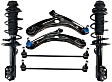 6-Piece Kit Front, Driver and Passenger Side, Lower Control Arm with Shock Absorber and Strut Assembly and Sway Bar Links