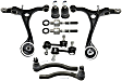 10-Piece Kit Front, Driver and Passenger Side, Lower Control Arm Kit, Includes (2) Ball Joint, (2) Control Arm, (2) Sway Bar Link, and (4) Tie Rod End
