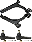 4-Piece Kit Front, Driver and Passenger Side, Lower Control Arm Kit, Includes (2) Control Arm and (2) Tie Rod End