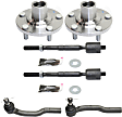 2011 Toyota Camry SE - 2-Wheel Set Front, Driver and Passenger Side Wheel Hub, 5 Lugs, Without Bearing, Includes (4) Tie Rod End and (2) Wheel Hub