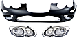 2001 Chrysler 300M Base - 3-Piece Kit Front Primed Bumper Cover,  Includes (1) Bumper Cover and (2) Headlight