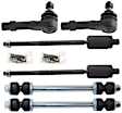6-Piece Kit Front, Driver and Passenger Side Suspension Kit, Includes (2) Sway Bar Link and (4) Tie Rod End