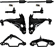 8-Piece Kit Front, Driver and Passenger Side, Upper and Lower Control Arm Kit, Includes (4) Control Arm and (4) Tie Rod End