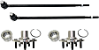 4-Piece Kit Rear Wheel Hub Repair Kit, 5 Lugs, With Bearing, Includes (2) Tie Rod End and (2) Wheel Hub Repair Kit
