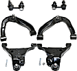 2009 Nissan Pathfinder - 6-Piece Kit Front, Driver and Passenger Side Control Arm Kit, RWD, Includes (4) Control Arm and (2) Sway Bar Link