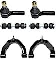 6-Piece Kit Front, Driver and Passenger Side, Upper Control Arm Kit, Includes (2) Control Arm, (2) Sway Bar Link, and (2) Tie Rod End