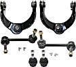 2015 Jeep Grand Cherokee - 6-Piece Kit Front, Driver and Passenger Side, Upper Control Arm Kit,  Includes (2) Ball Joint, (2) Control Arm, and (2) Sway Bar Link