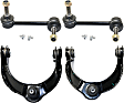 4-Piece Kit Front, Driver and Passenger Side, Upper Control Arm Kit, Includes (2) Control Arm and (2) Sway Bar Link