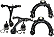 6-Piece Kit Front, Driver and Passenger Side, Upper and Lower Control Arm Kit, Includes (2) Ball Joint and (4) Control Arm