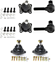 6-Piece Kit Front, Driver and Passenger Side Suspension, includes Ball Joint and Tie Rod End