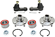 4-Piece Kit Front, Driver and Passenger Side Suspension Kit, Includes (2) Tie Rod End and (2) Wheel Hub