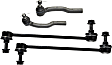 4-Piece Kit Front, Driver and Passenger Side Suspension Kit, Includes (2) Sway Bar Link and (2) Tie Rod End