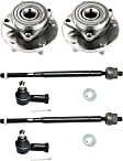 2-Wheel Set Front, Driver and Passenger Side Wheel Hub, Includes (2) Wheel Hub and (4) Tie Rod End